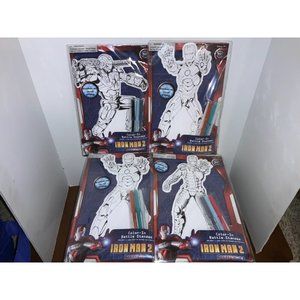 4 Color-in Iron Man Battle Standee Figures Coloring Project